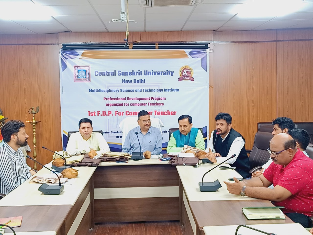 Inauguration of seven-day faculty development program of Computer Department at Central Sanskrit University, Bhopal campus on 1st August. 