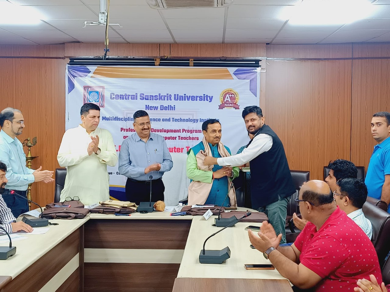 Inauguration of seven-day faculty development program of Computer Department at Central Sanskrit University, Bhopal campus on 1st August. 