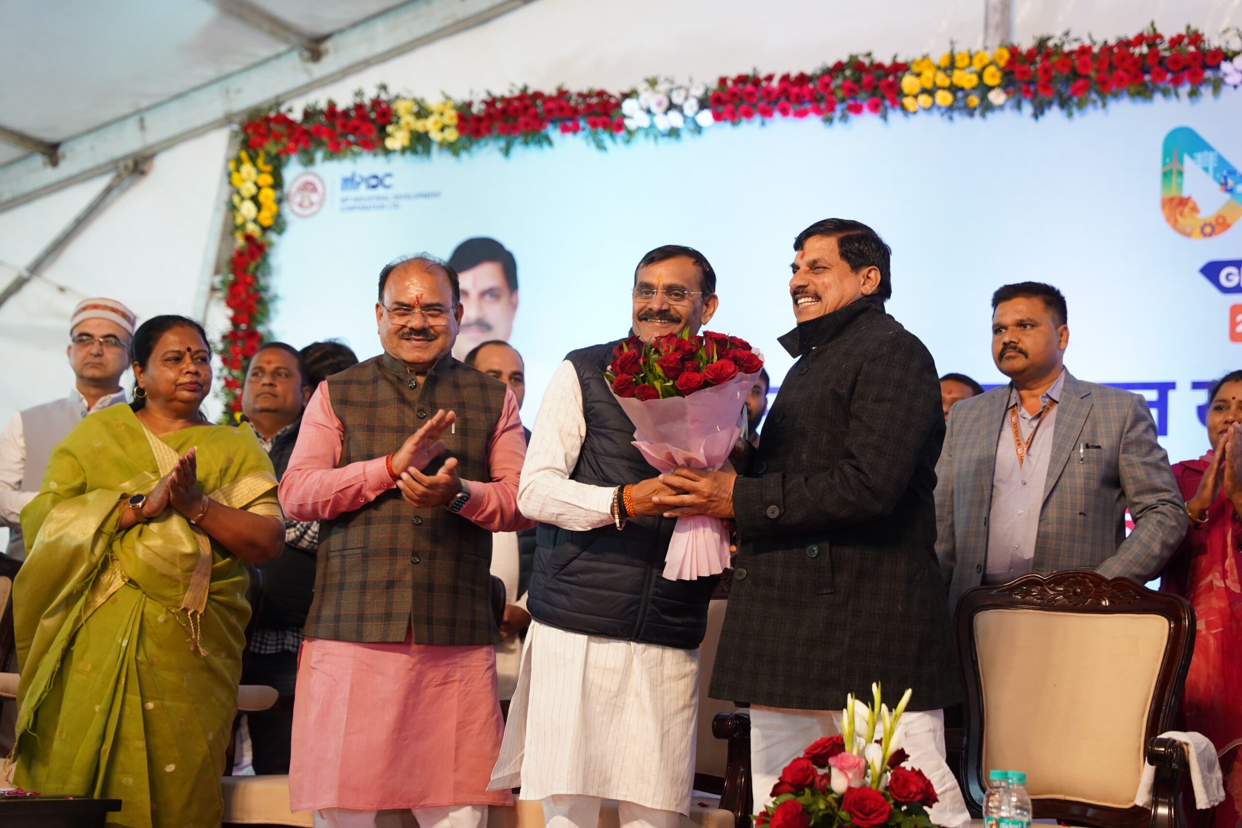 CM Dr. Yadav Receives Grand Welcome at State Hangar Bhopal