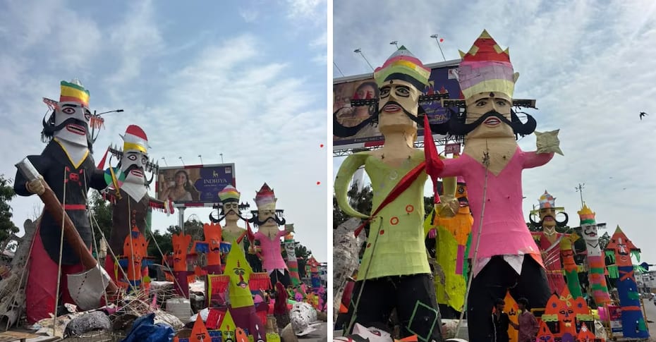 जयपुर की रावण मंडी में दशहरे की धूम, 40 फीट तक