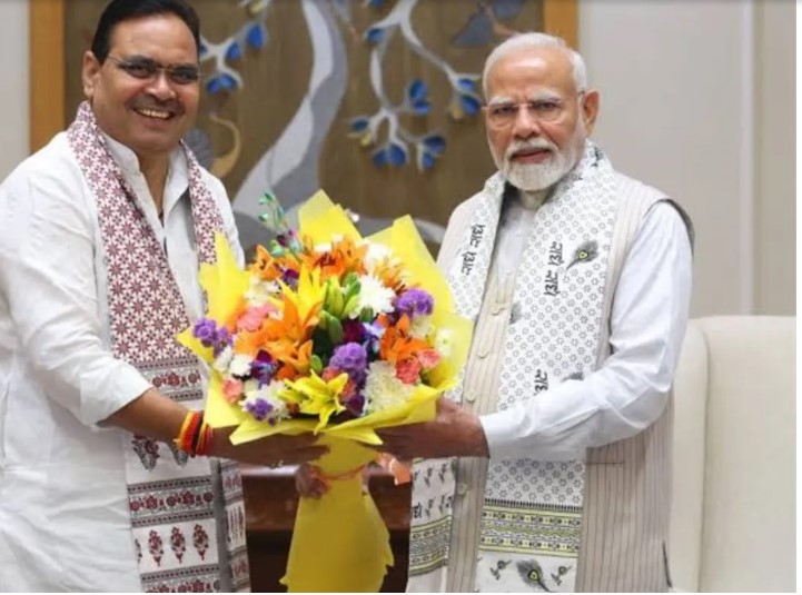 पीएम मोदी और भजनलाल शर्मा की मुलाकात, राजस्थान के विकास पर