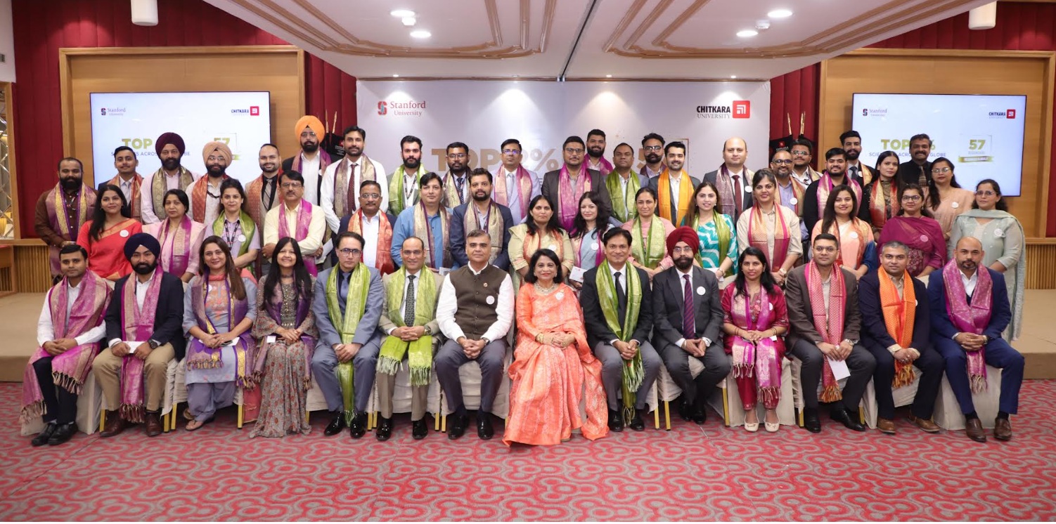 चितकारा विश्वविद्यालय के 57 शोधकर्ता विश्व के शीर्ष 2 प्रतिशत वैज्ञानिक
