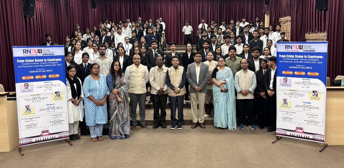 आरएनटीयू में फोरेंसिक साक्ष्य और आपराधिक न्याय विशेषज्ञ सत्र आयोजित